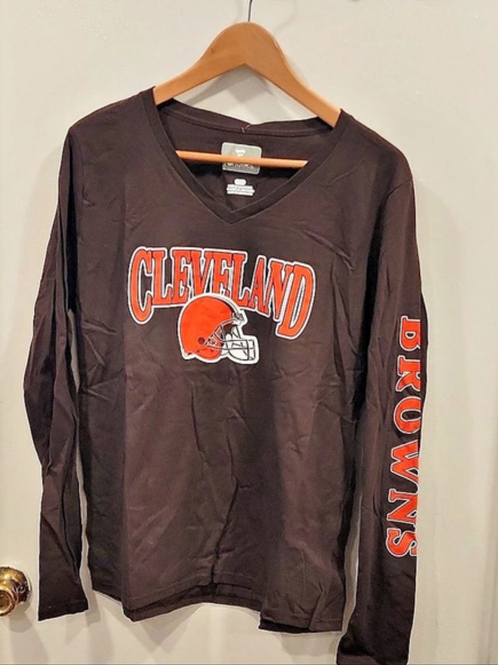Fanatics Cleveland Browns V-Neck Jersey Brown Size Small NWT